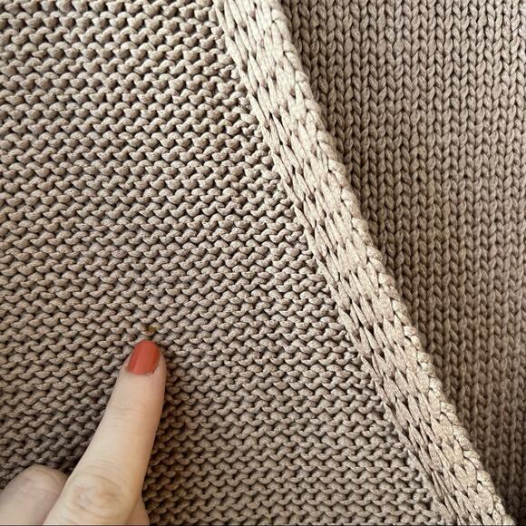 T Alexander Wang Tan Cotton Button Front Pocket Cardigan Sweater - Picture 5 of 8